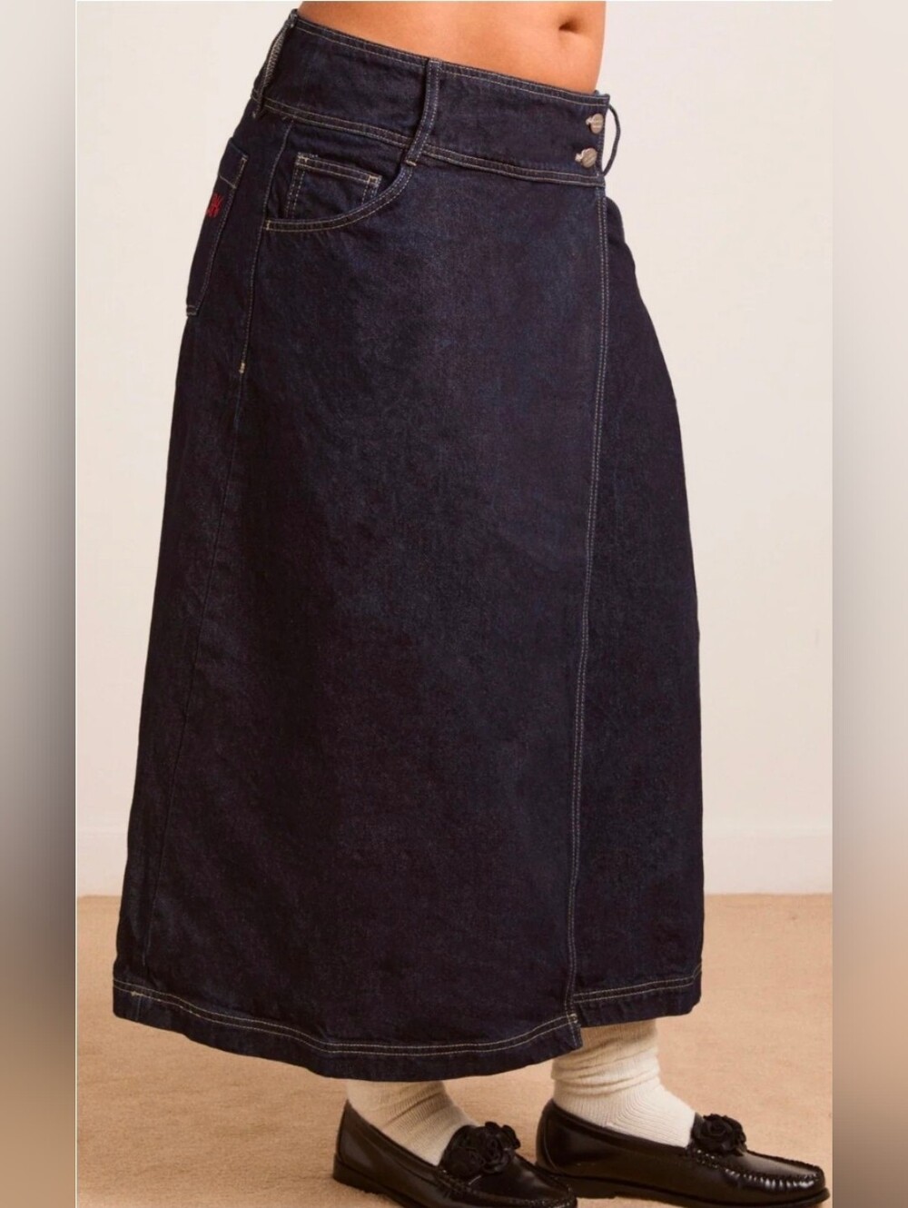 Raye Denim Skirt - Dark Indigo EU Size 20 / US 16 ( See Measurements)